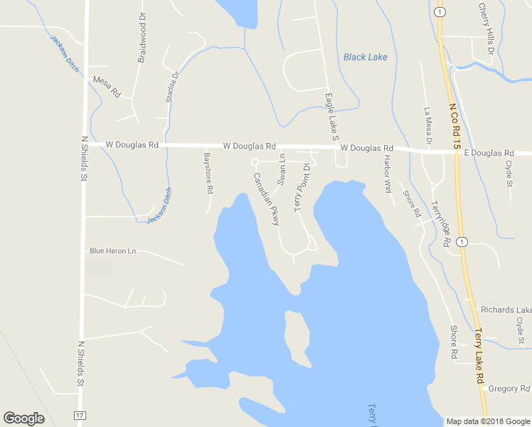 map of restaurants, bars, coffee shops, grocery stores, and more near 3421 Canadian Parkway in Fort Collins