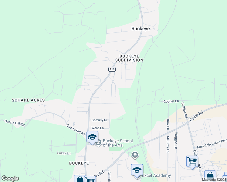 map of restaurants, bars, coffee shops, grocery stores, and more near 12125 Lake Boulevard in Redding
