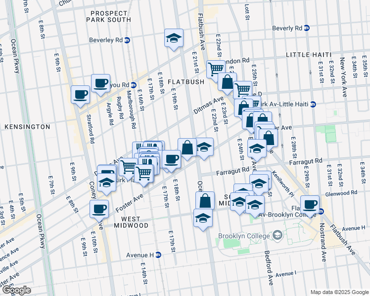 map of restaurants, bars, coffee shops, grocery stores, and more near in Brooklyn