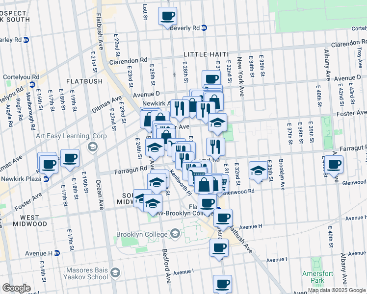 map of restaurants, bars, coffee shops, grocery stores, and more near in Brooklyn