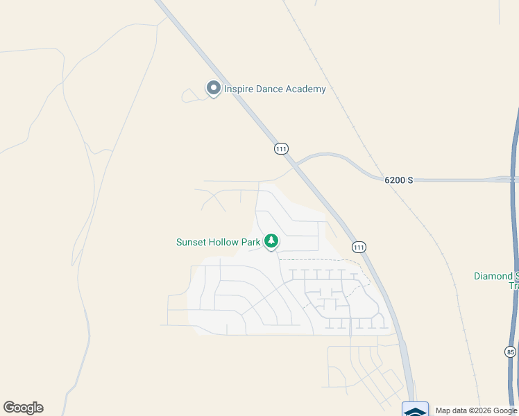 map of restaurants, bars, coffee shops, grocery stores, and more near 7172 Echomount Road in Copperton