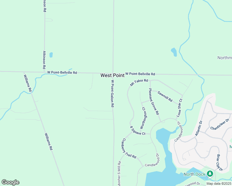 map of restaurants, bars, coffee shops, grocery stores, and more near 7754 County Road 40 in Mount Gilead