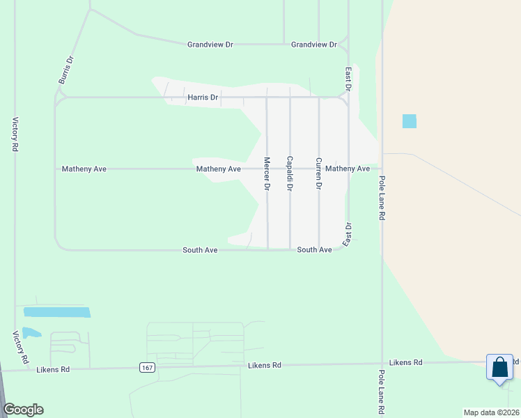 map of restaurants, bars, coffee shops, grocery stores, and more near 2525 Mercer Drive in Marion