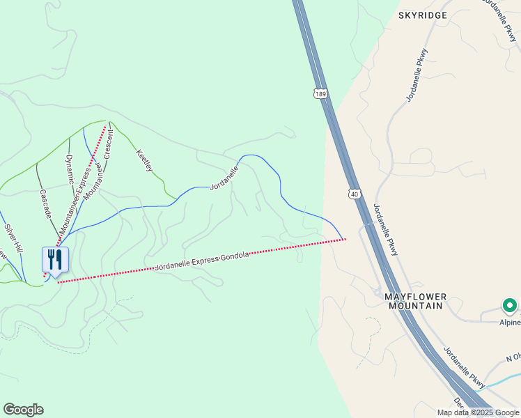 map of restaurants, bars, coffee shops, grocery stores, and more near 2303 West Deer Hollow Court in Park City