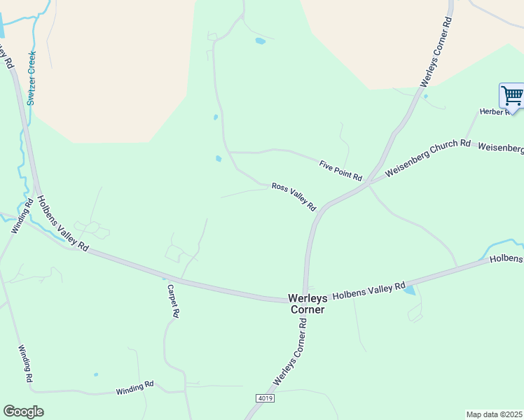 map of restaurants, bars, coffee shops, grocery stores, and more near 4816 Ross Valley Road in New Tripoli
