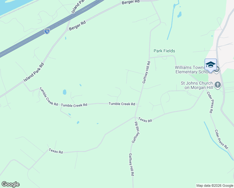 map of restaurants, bars, coffee shops, grocery stores, and more near 78 Tumble Creek Road in Easton