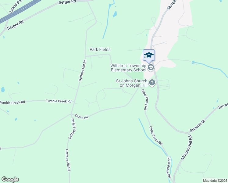 map of restaurants, bars, coffee shops, grocery stores, and more near 125 Texas Road in Easton