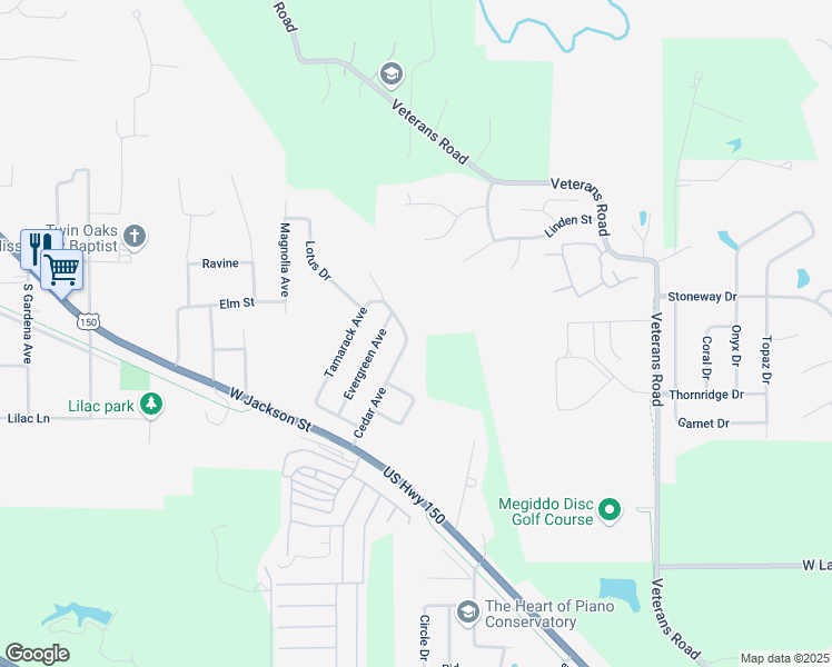 map of restaurants, bars, coffee shops, grocery stores, and more near 239 Cedar Avenue in Morton