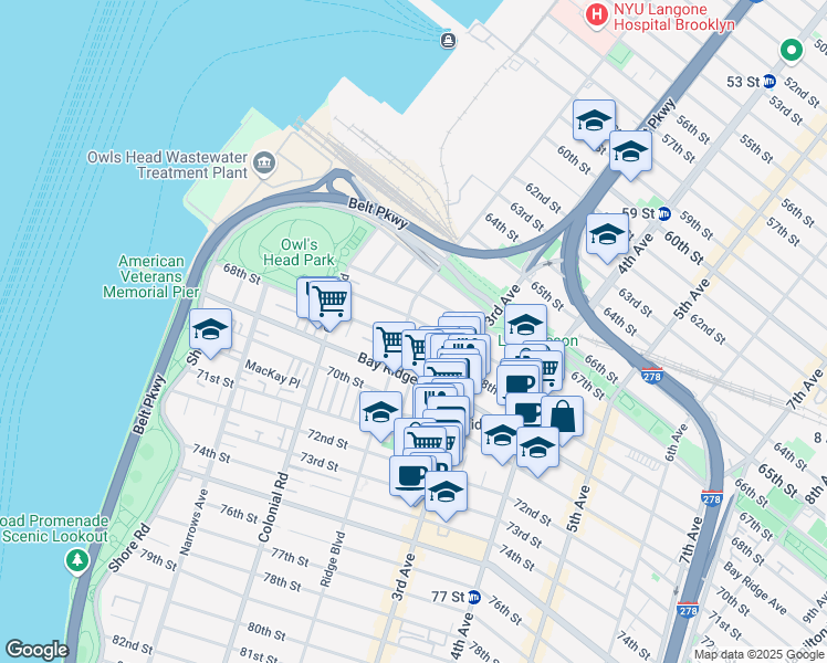 map of restaurants, bars, coffee shops, grocery stores, and more near in Brooklyn