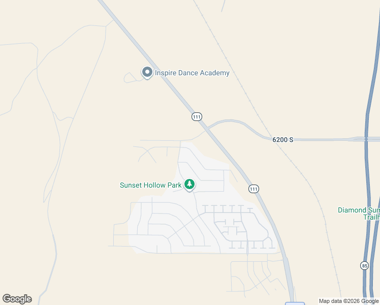 map of restaurants, bars, coffee shops, grocery stores, and more near 7163 West Hightower Road in West Valley City