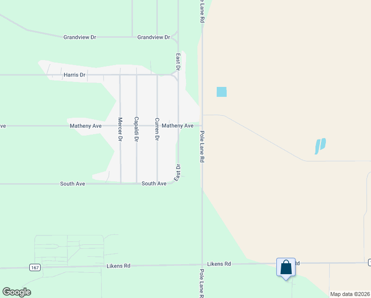 map of restaurants, bars, coffee shops, grocery stores, and more near 2528 East Drive in Marion