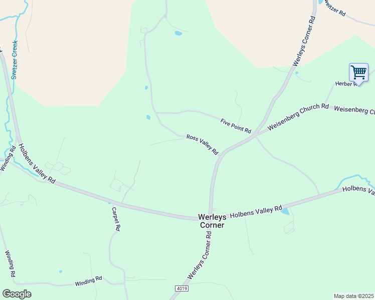 map of restaurants, bars, coffee shops, grocery stores, and more near 4816 Ross Valley Road in New Tripoli