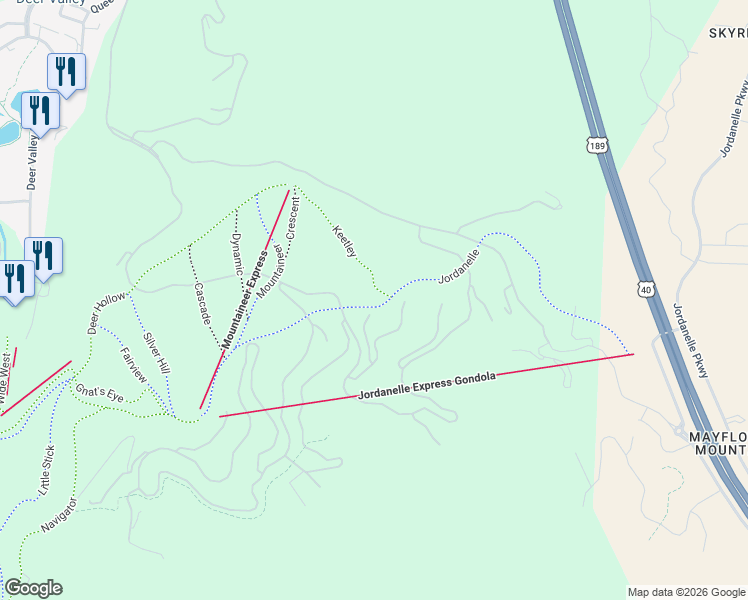 map of restaurants, bars, coffee shops, grocery stores, and more near 3010 Jordanelle Way in Heber City