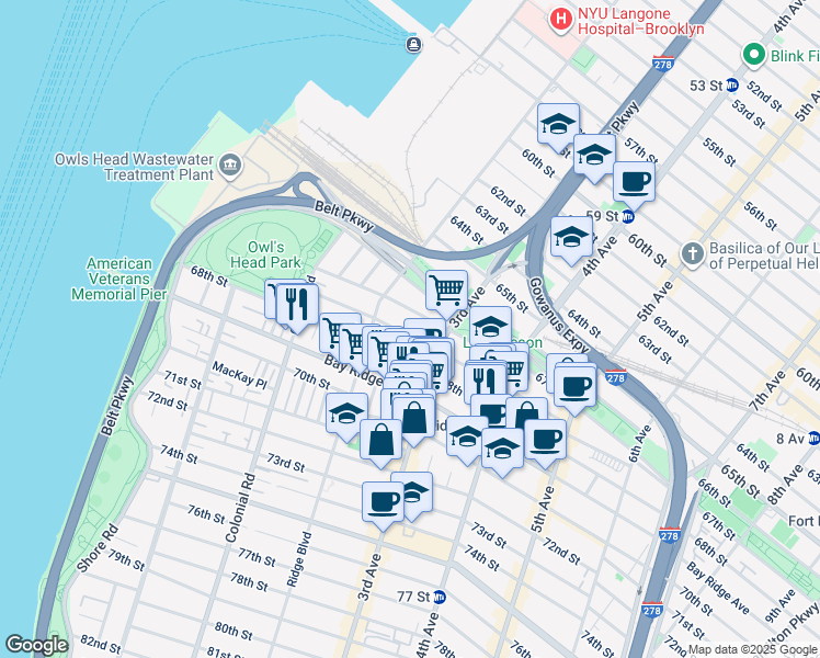 map of restaurants, bars, coffee shops, grocery stores, and more near 243 Senator Street in Brooklyn