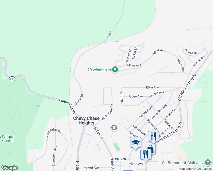 map of restaurants, bars, coffee shops, grocery stores, and more near 868 White Farm Road in Indiana
