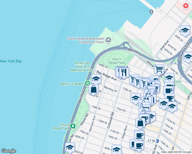 map of restaurants, bars, coffee shops, grocery stores, and more near in Brooklyn