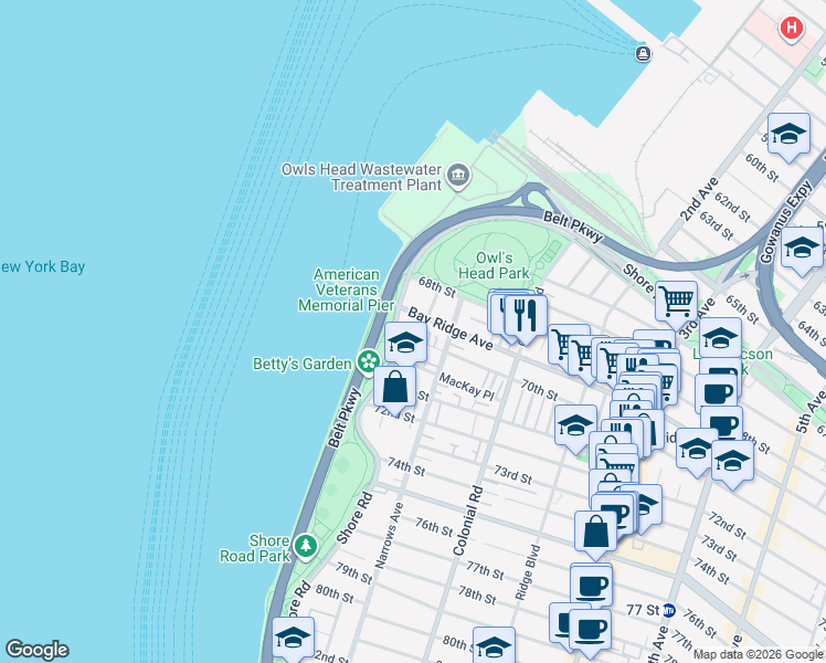 map of restaurants, bars, coffee shops, grocery stores, and more near in Brooklyn