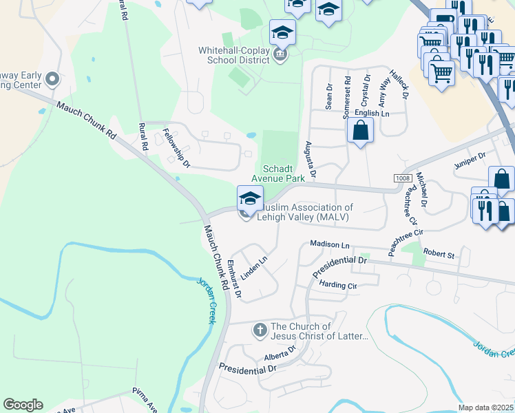map of restaurants, bars, coffee shops, grocery stores, and more near 1948 Belleview Drive in Fullerton