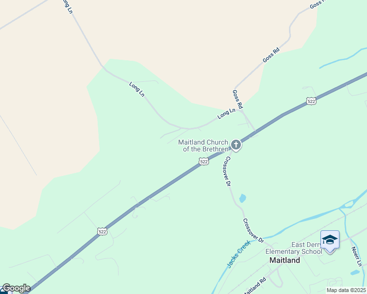 map of restaurants, bars, coffee shops, grocery stores, and more near 605 Long Lane in Lewistown