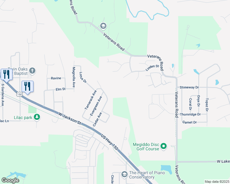 map of restaurants, bars, coffee shops, grocery stores, and more near 239 Cedar Avenue in Morton