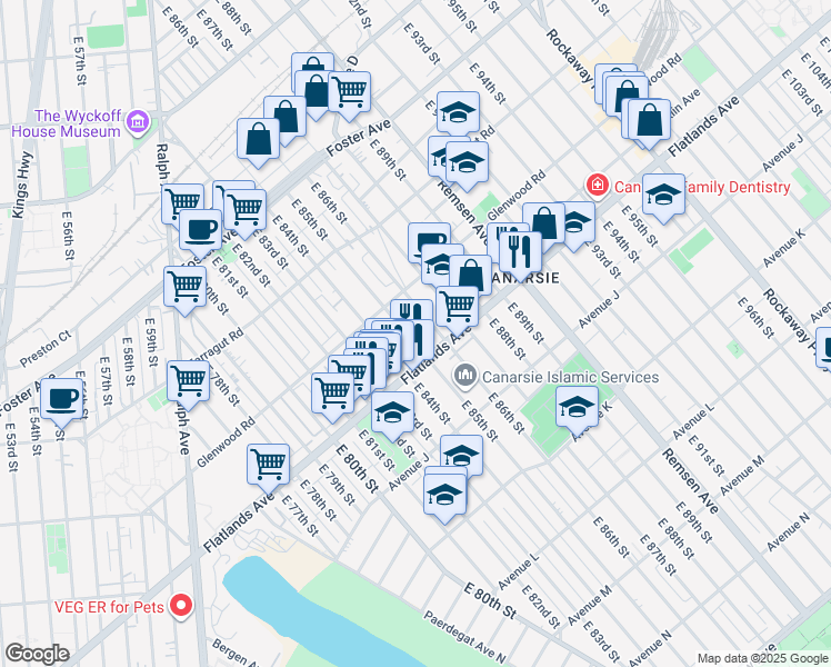 map of restaurants, bars, coffee shops, grocery stores, and more near in Brooklyn