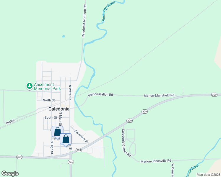 map of restaurants, bars, coffee shops, grocery stores, and more near 6226 Marion-Galion Road in Caledonia