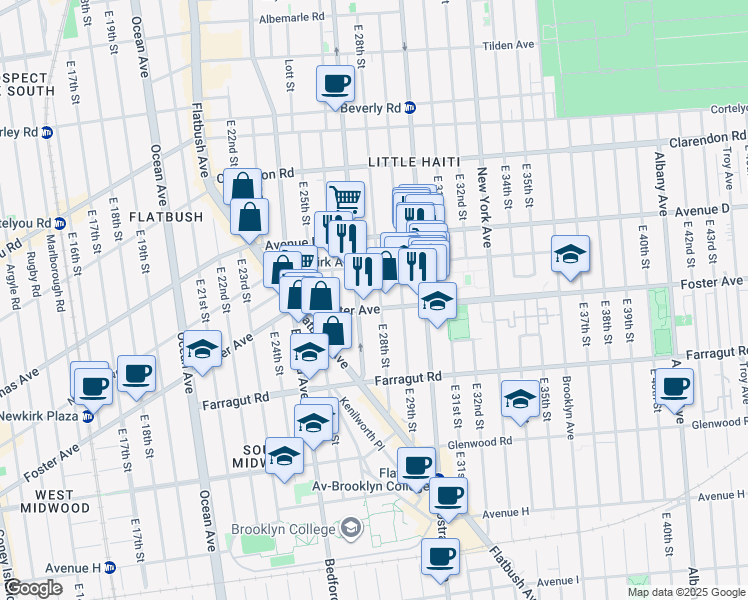 map of restaurants, bars, coffee shops, grocery stores, and more near in Brooklyn