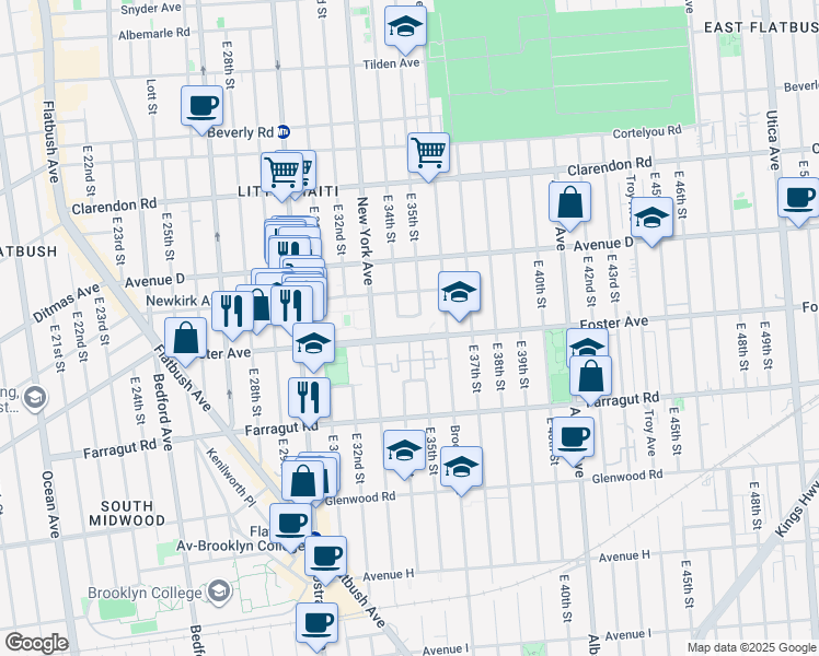 map of restaurants, bars, coffee shops, grocery stores, and more near in Brooklyn