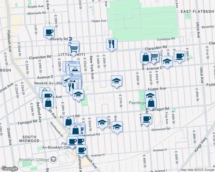 map of restaurants, bars, coffee shops, grocery stores, and more near in Brooklyn