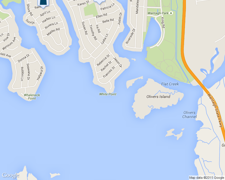 map of restaurants, bars, coffee shops, grocery stores, and more near 3379 Jason Court in Bellmore