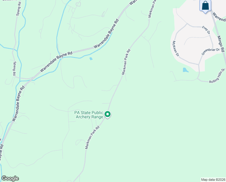 map of restaurants, bars, coffee shops, grocery stores, and more near 580 Markman Park Road in Baden