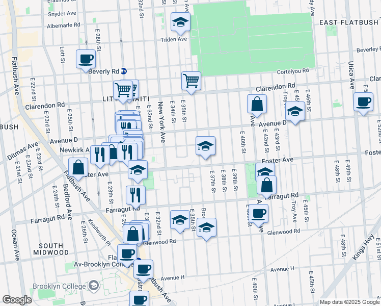 map of restaurants, bars, coffee shops, grocery stores, and more near in Brooklyn