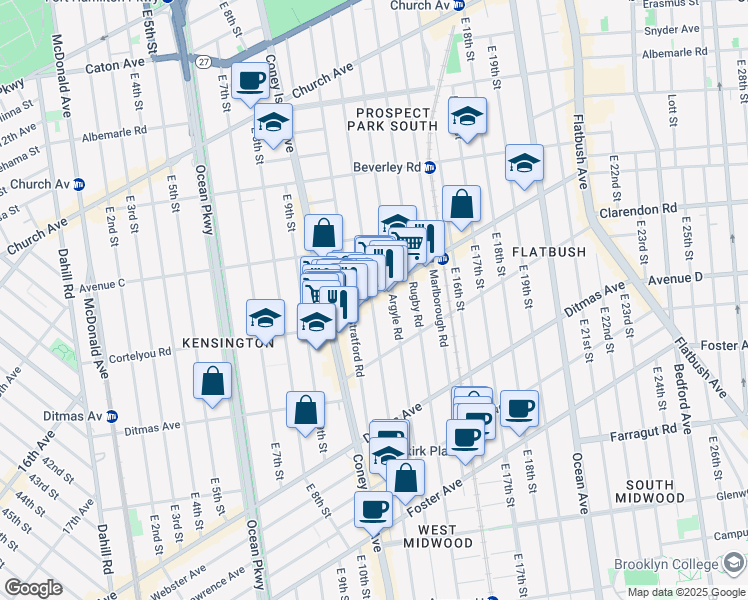 map of restaurants, bars, coffee shops, grocery stores, and more near in Brooklyn