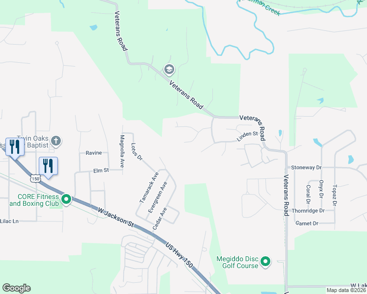 map of restaurants, bars, coffee shops, grocery stores, and more near 1244 Autumn Ridge Court in Morton