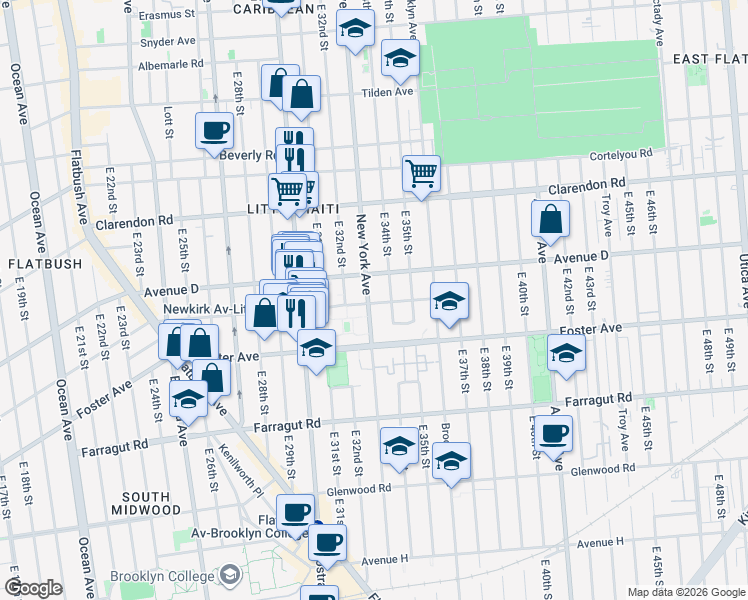map of restaurants, bars, coffee shops, grocery stores, and more near in Brooklyn