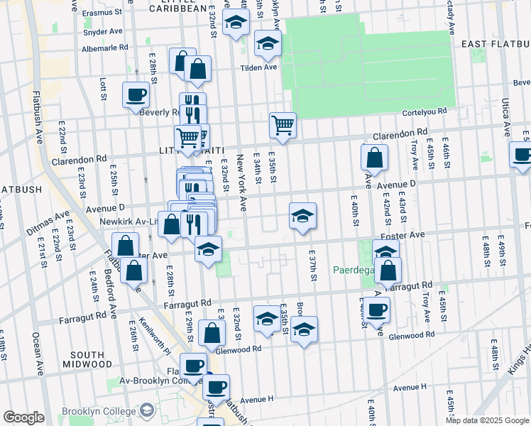 map of restaurants, bars, coffee shops, grocery stores, and more near in Brooklyn
