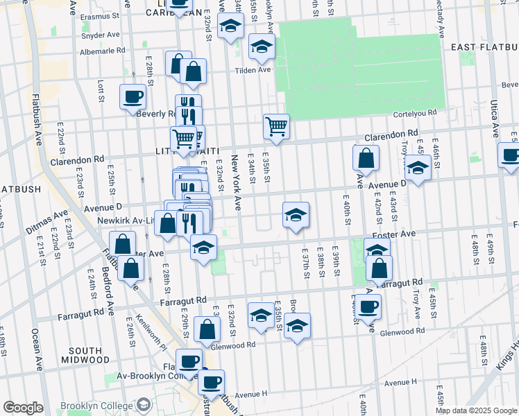 map of restaurants, bars, coffee shops, grocery stores, and more near in Brooklyn