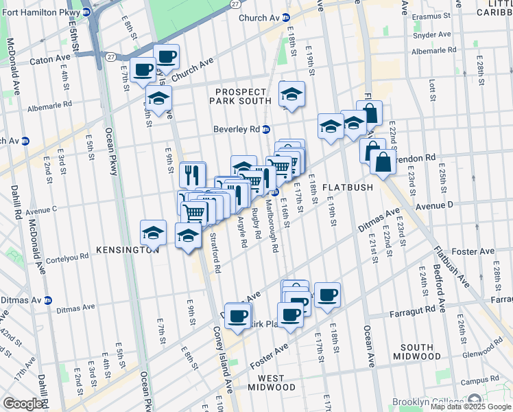 map of restaurants, bars, coffee shops, grocery stores, and more near in Brooklyn