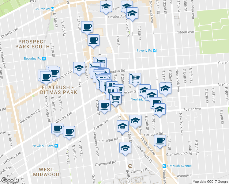 map of restaurants, bars, coffee shops, grocery stores, and more near in Brooklyn