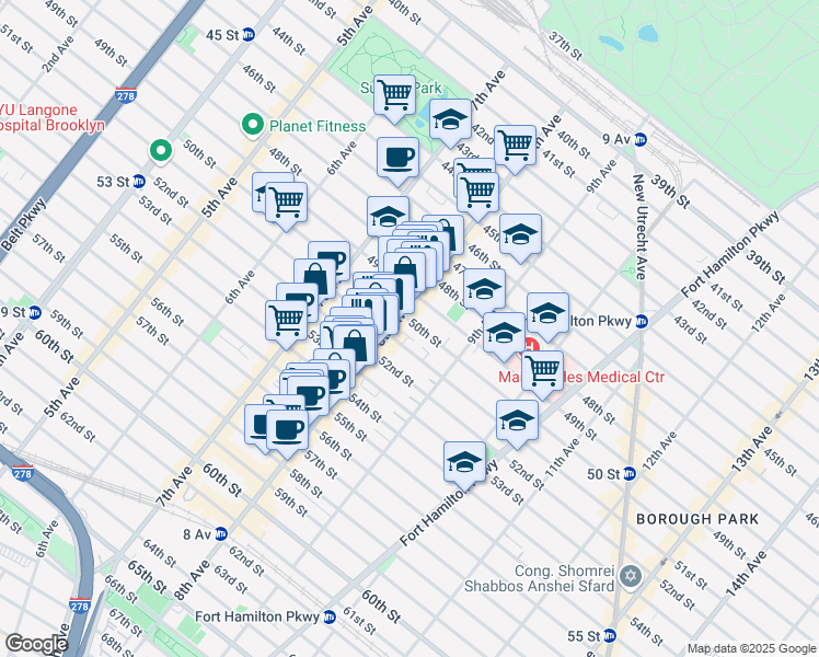 map of restaurants, bars, coffee shops, grocery stores, and more near in Brooklyn