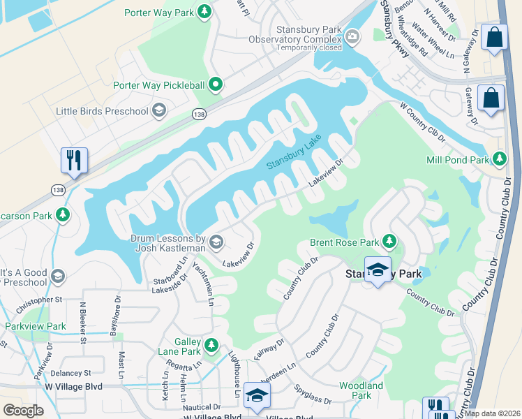 map of restaurants, bars, coffee shops, grocery stores, and more near 823 Lakeview Drive in Stansbury Park