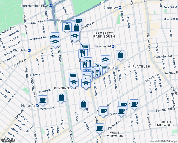 map of restaurants, bars, coffee shops, grocery stores, and more near in Brooklyn