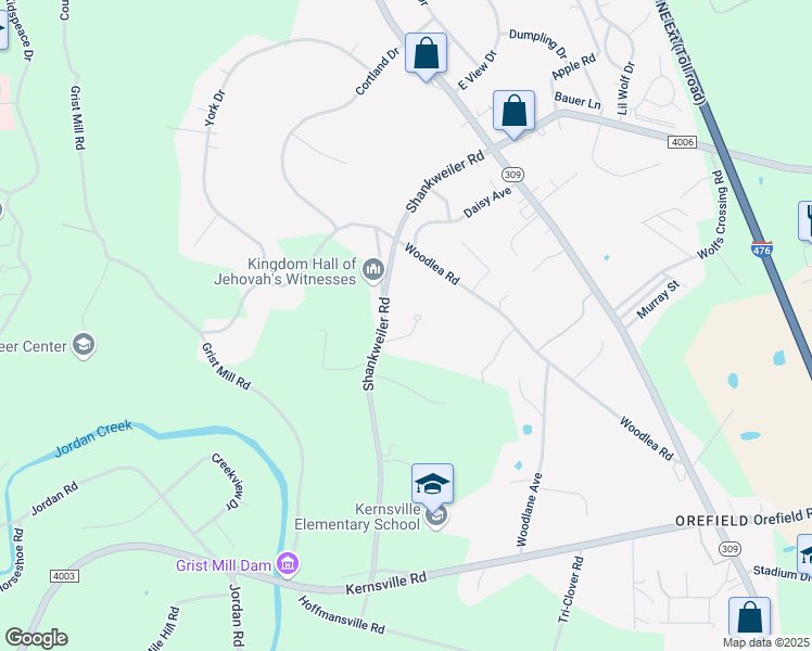 map of restaurants, bars, coffee shops, grocery stores, and more near 3319 Stephen Street in Lehigh County