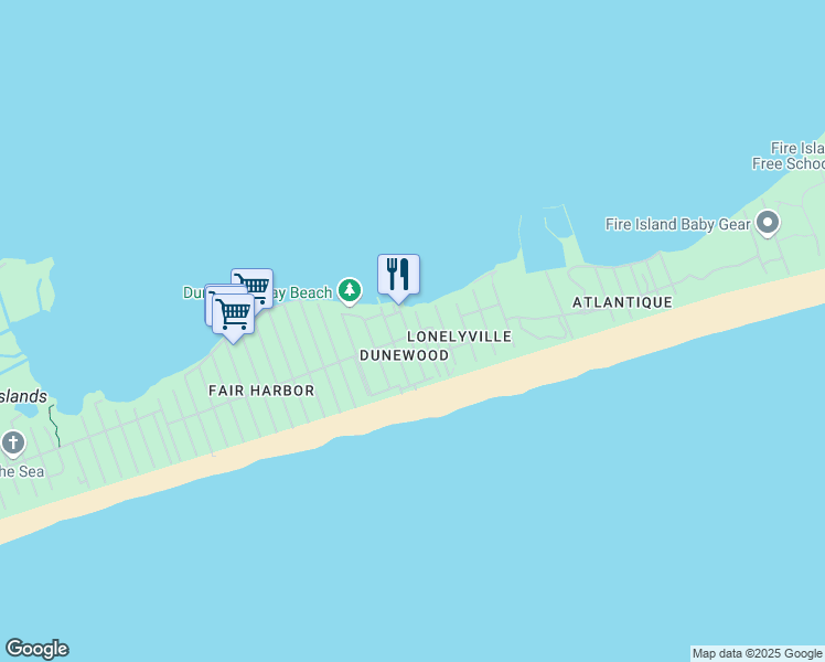 map of restaurants, bars, coffee shops, grocery stores, and more near 32 Skimmer Walk in Bay Shore