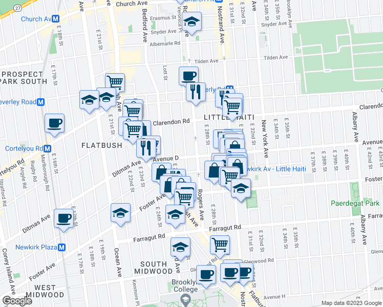 map of restaurants, bars, coffee shops, grocery stores, and more near in Brooklyn