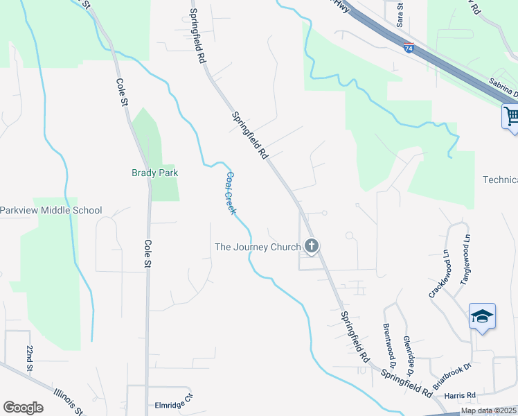 map of restaurants, bars, coffee shops, grocery stores, and more near 1910 Springfield Rd in East Peoria