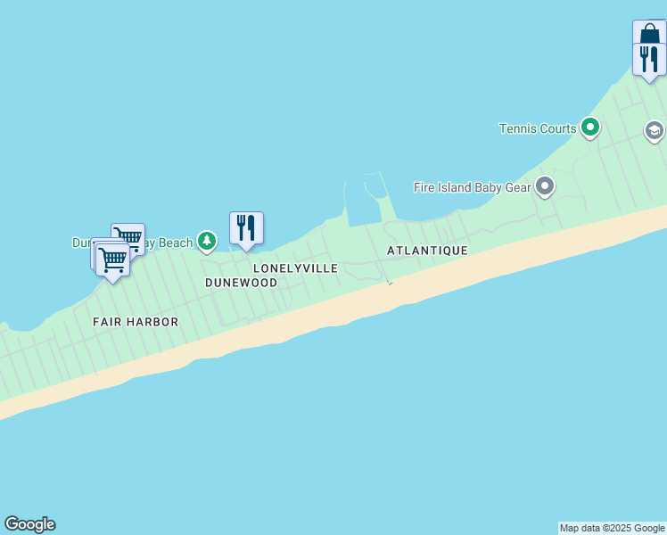 map of restaurants, bars, coffee shops, grocery stores, and more near 43 Ravens Walk in Ocean Beach