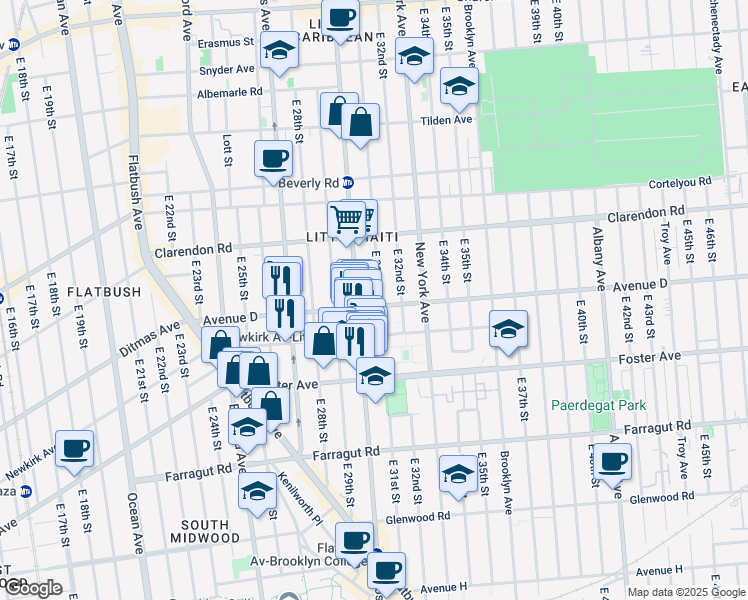map of restaurants, bars, coffee shops, grocery stores, and more near in Brooklyn