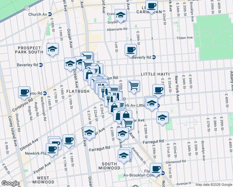 map of restaurants, bars, coffee shops, grocery stores, and more near in Brooklyn