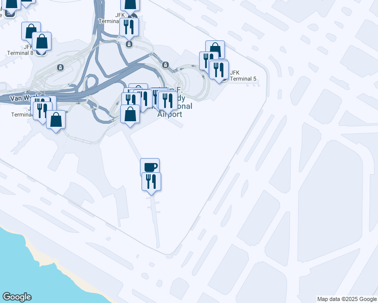 map of restaurants, bars, coffee shops, grocery stores, and more near in Queens